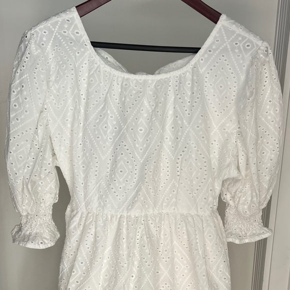 Misa Los Angeles Fraser Dress White Cotton Babydoll - Picture 3 of 4